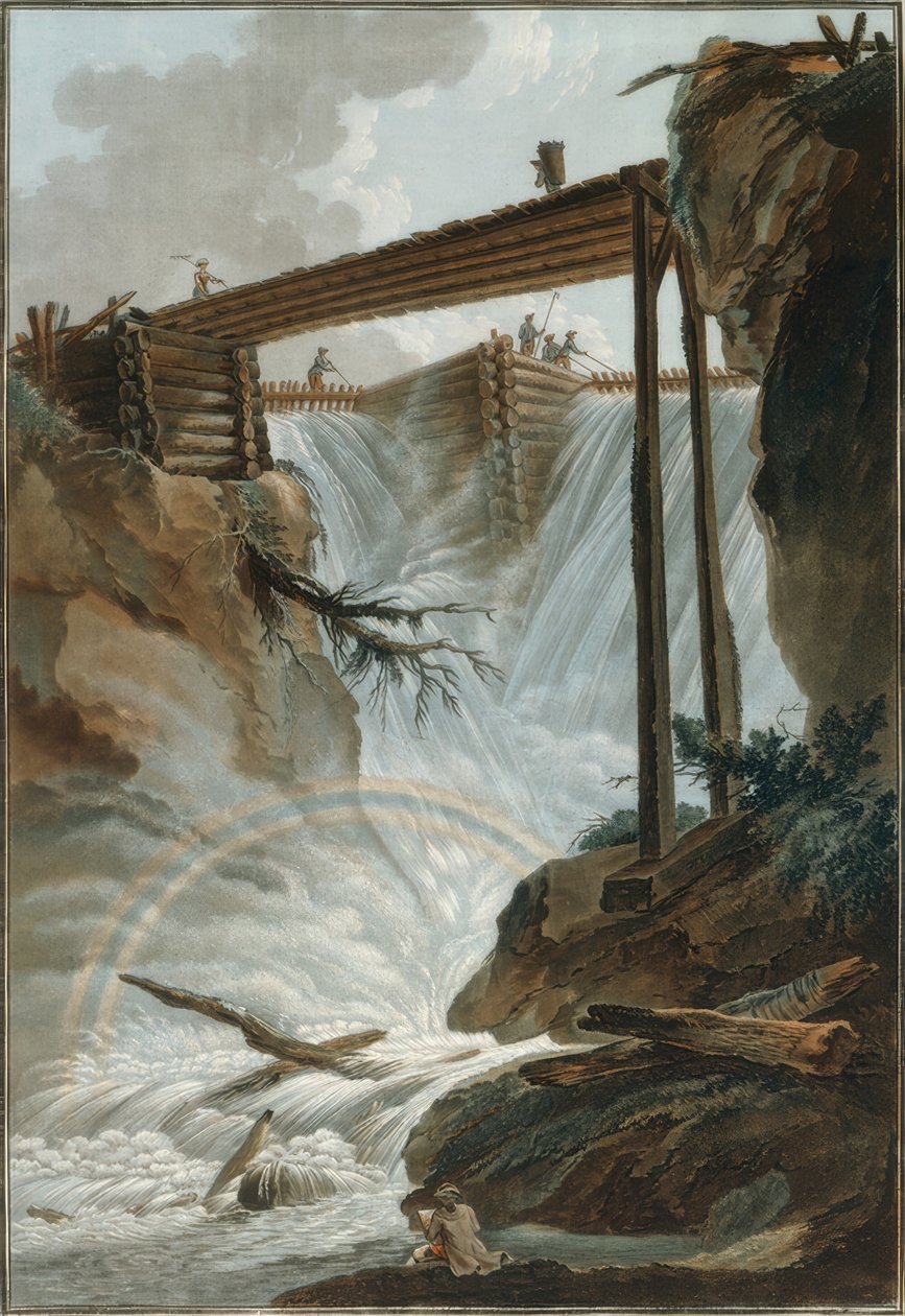 Cascata nella Mühletal da Caspar Wolf
