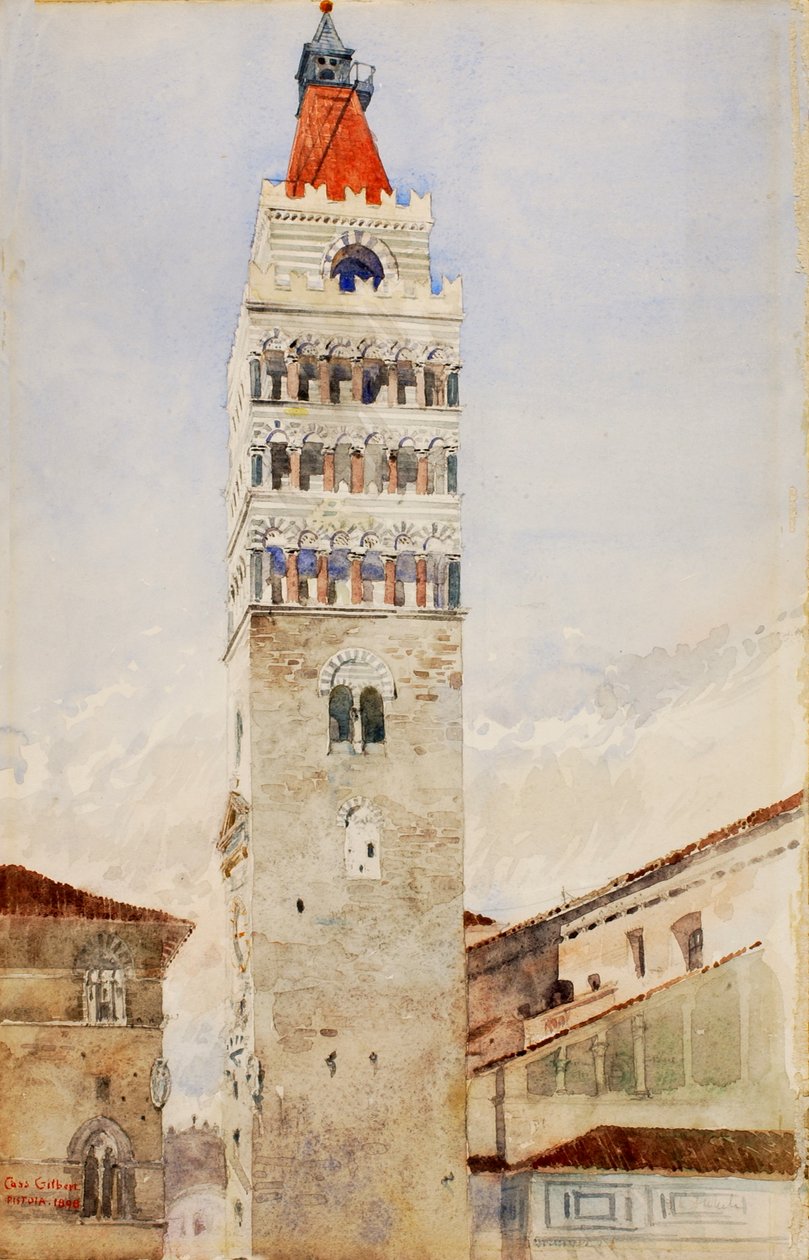 Torre della cattedrale, Pistoia, Italia da Cass Gilbert