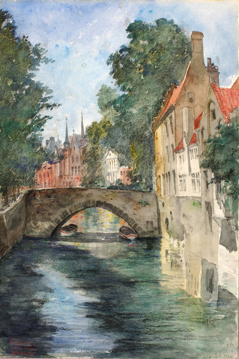 Sul canale, Bruges, 1928 da Cass Gilbert