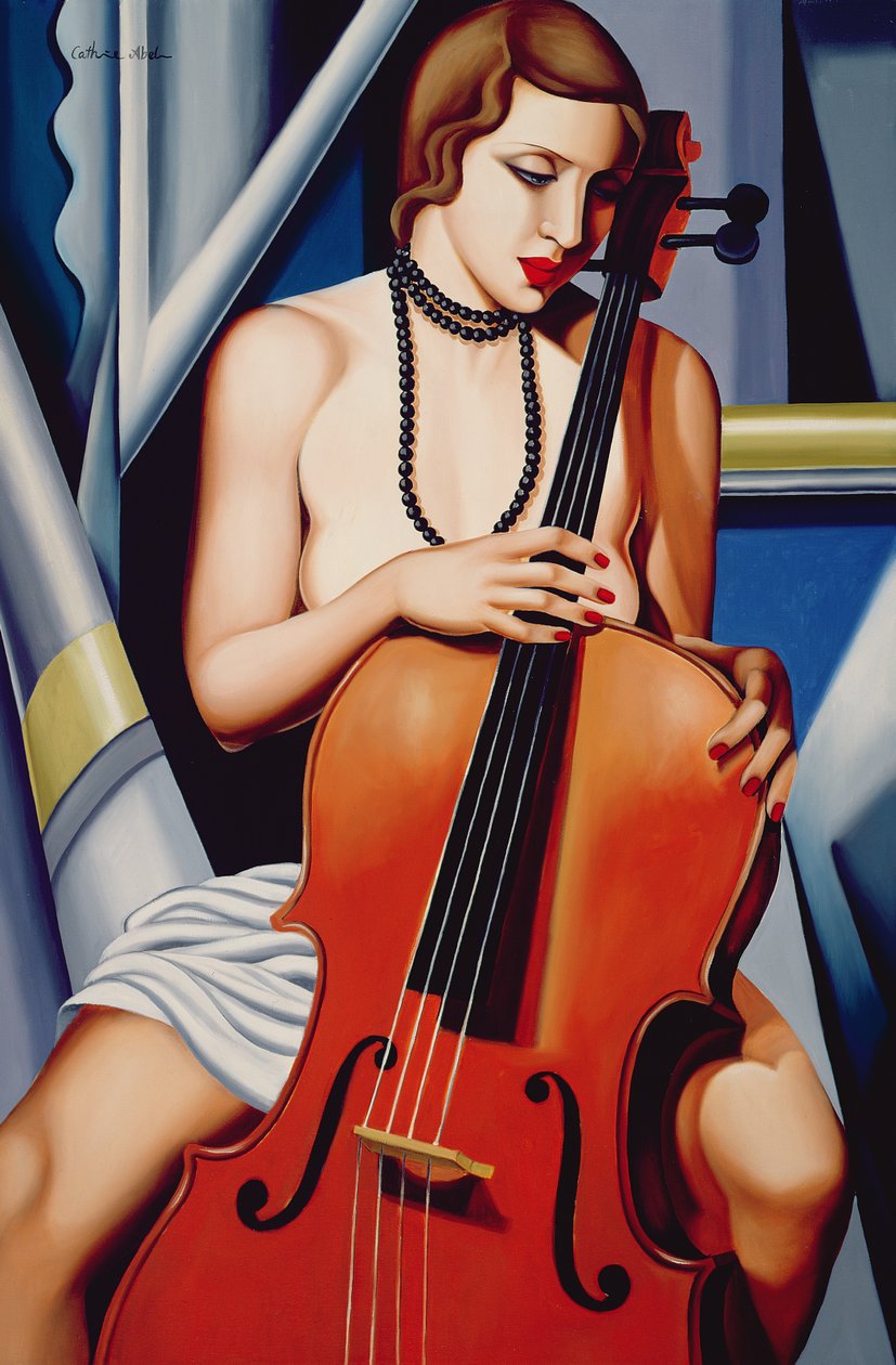 Donna con violoncello da Catherine Abel