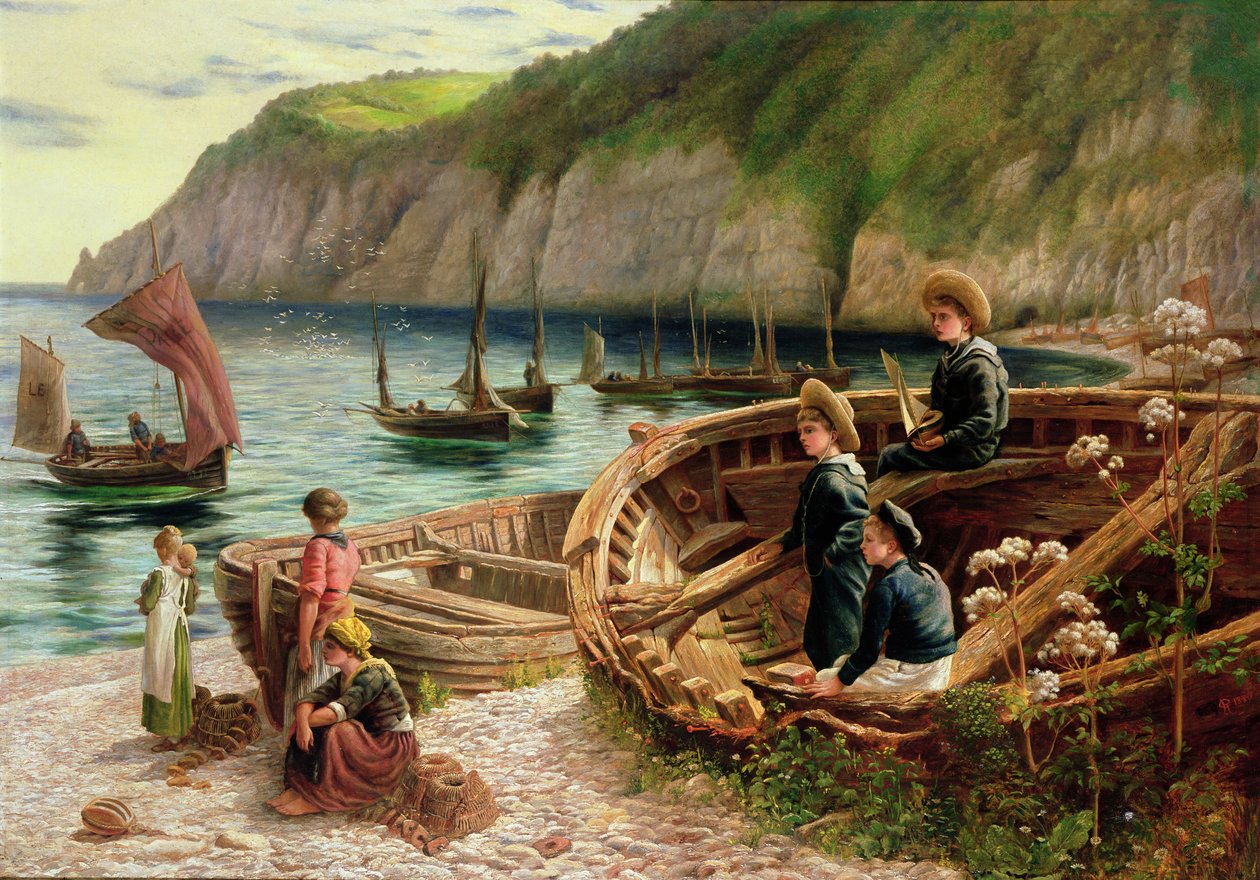 Sulla spiaggia, 1880 da Catherine Heuffer