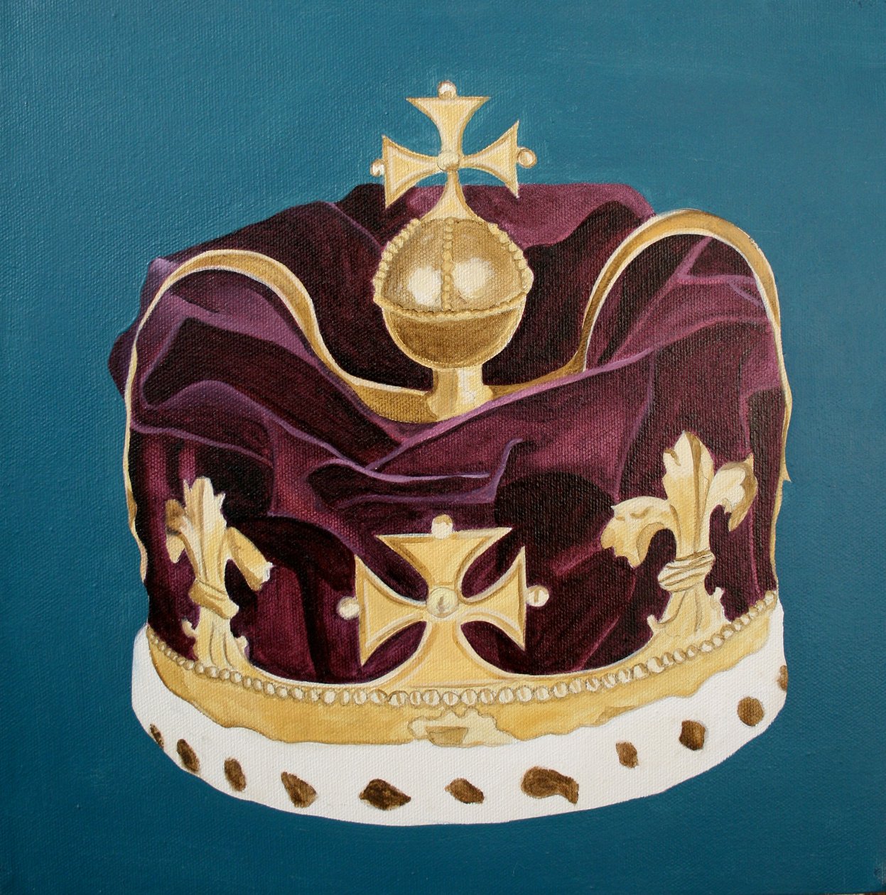 Gioielli della corona, 2001 (olio su tela) da Cathy Lomax