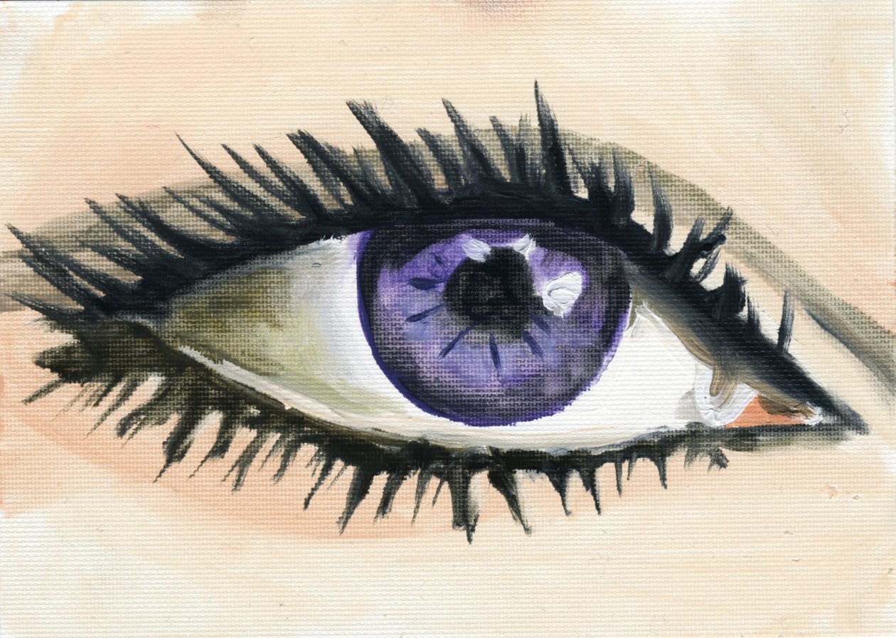 Liz, 2013 (olio su carta) da Cathy Lomax