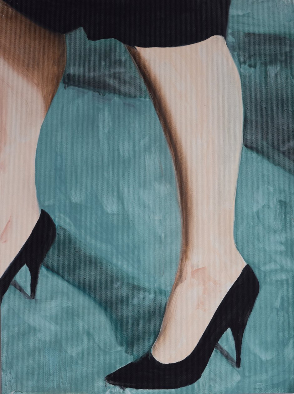Gambe disadattate 1, 2013 (olio su carta) da Cathy Lomax