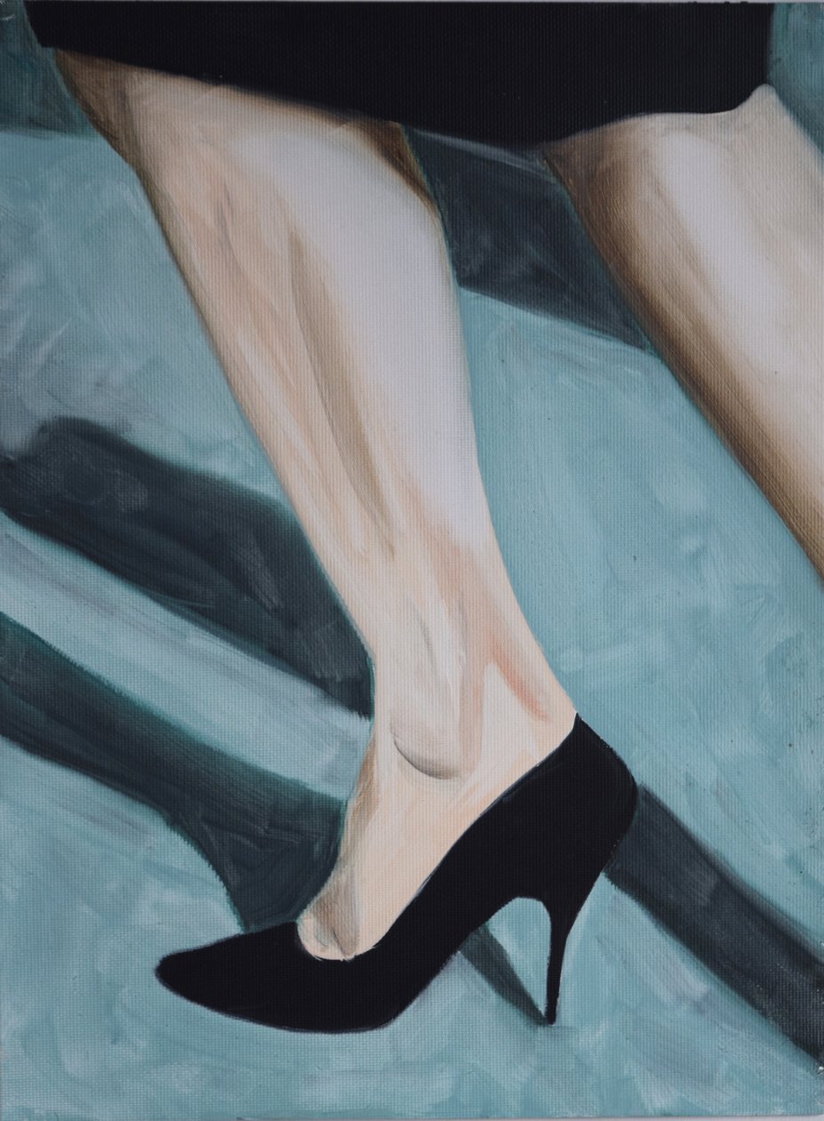 Gambe disadattate 2, 2013 (olio su carta) da Cathy Lomax