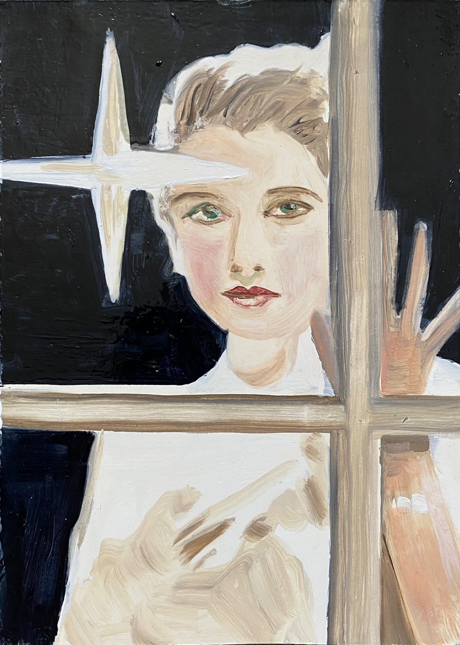 Norma, 2023 (olio su carta) da Cathy Lomax
