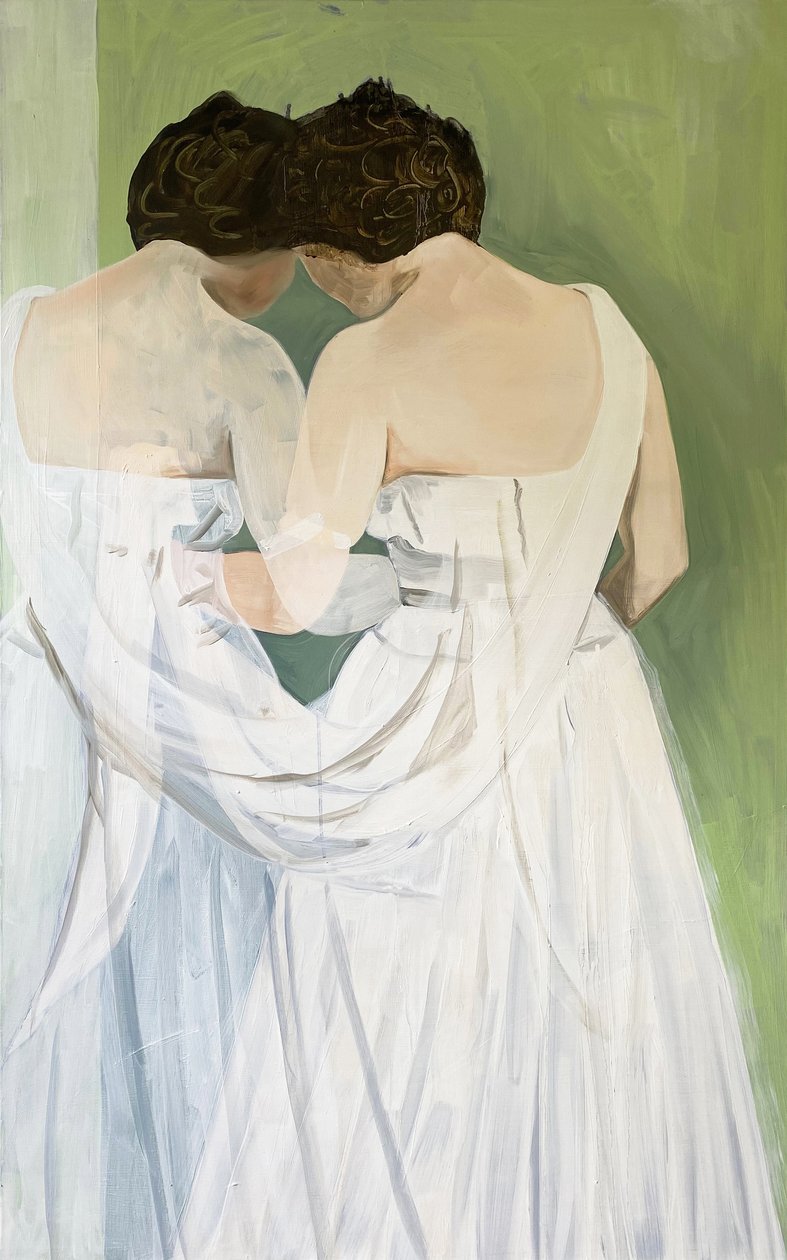 Peignoir, 2022 (olio su tela) da Cathy Lomax