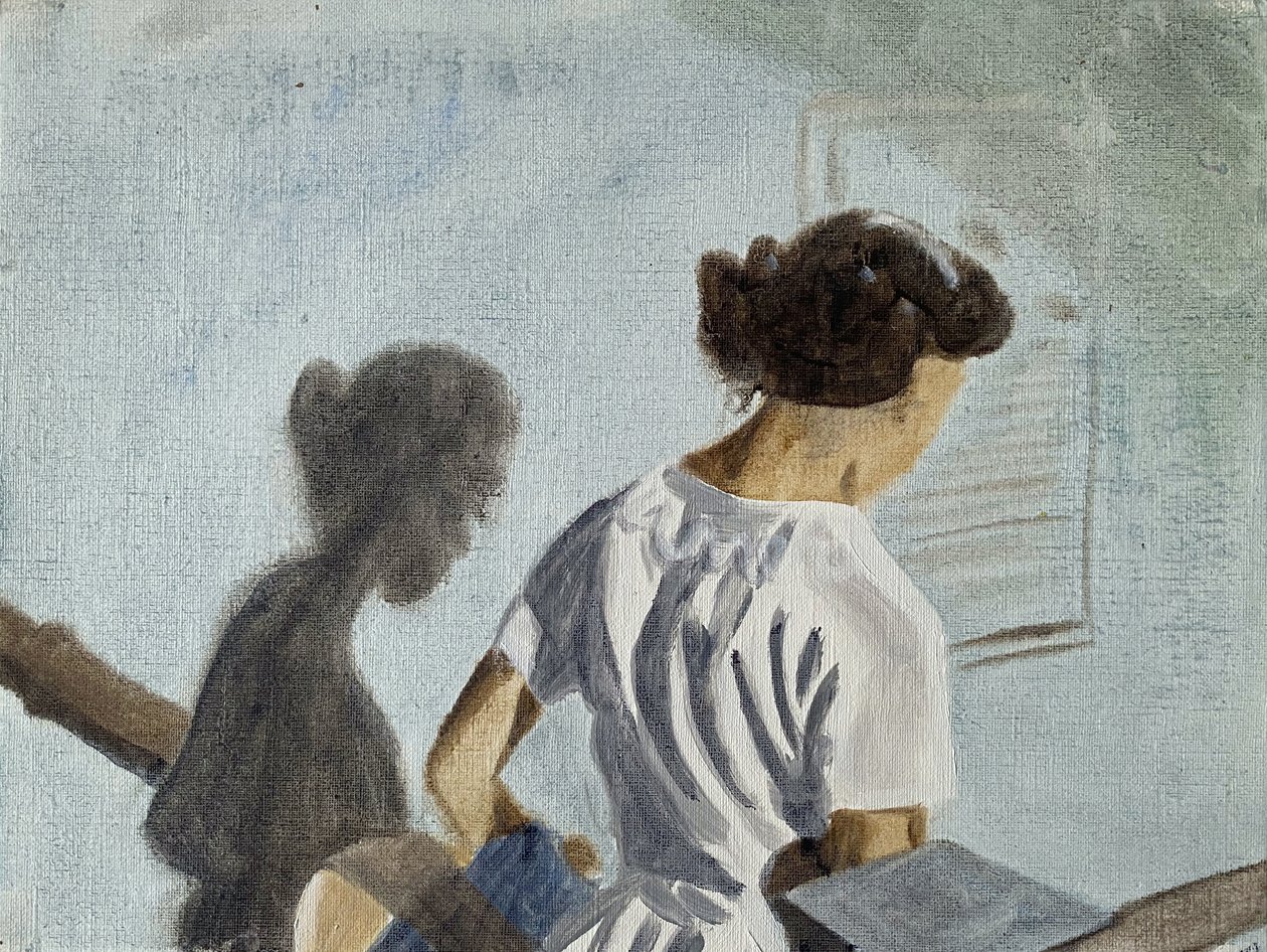 Era ostinata, 2023 (olio su carta) da Cathy Lomax