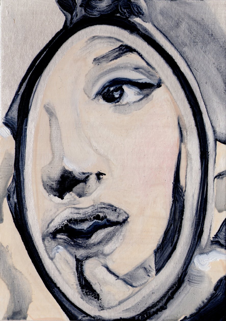 Senza titolo, 2016 (olio e acrilico su carta) da Cathy Lomax