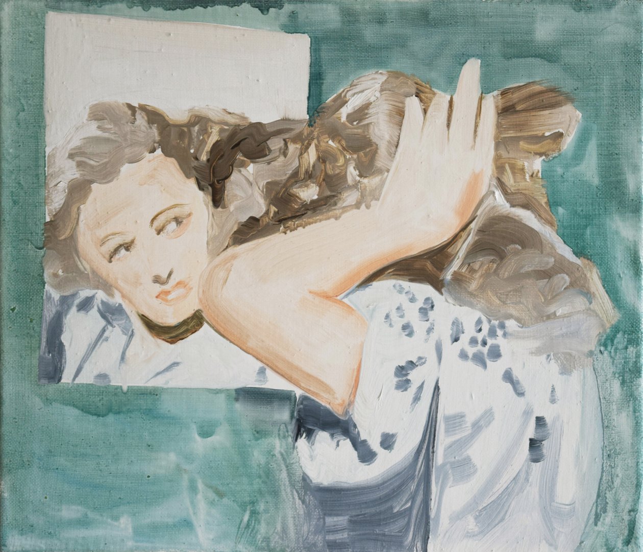 Up Do, 2017 (olio su lino) da Cathy Lomax