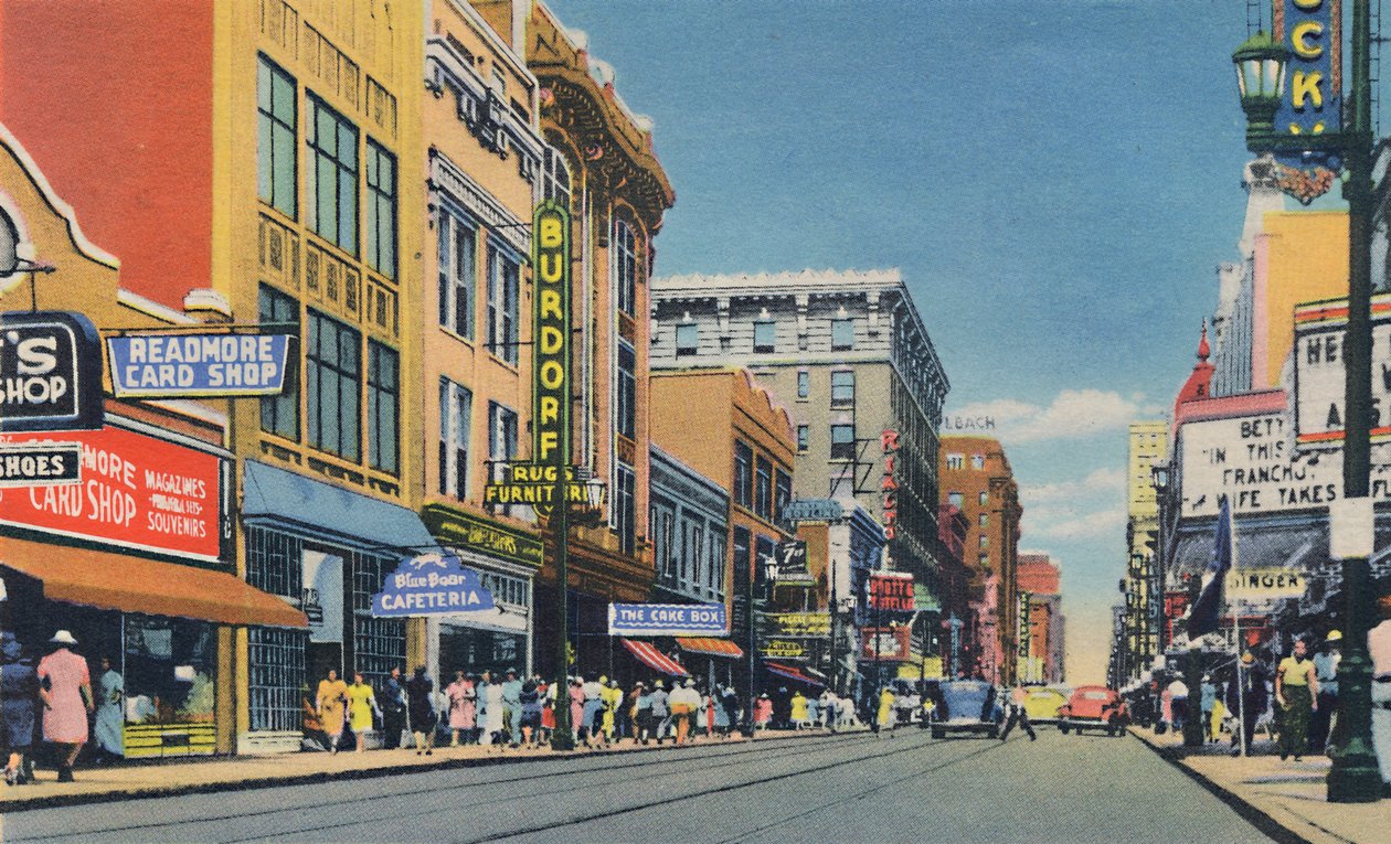 Quarta Ave., guardando a nord, 1942 da Caufield and Shook