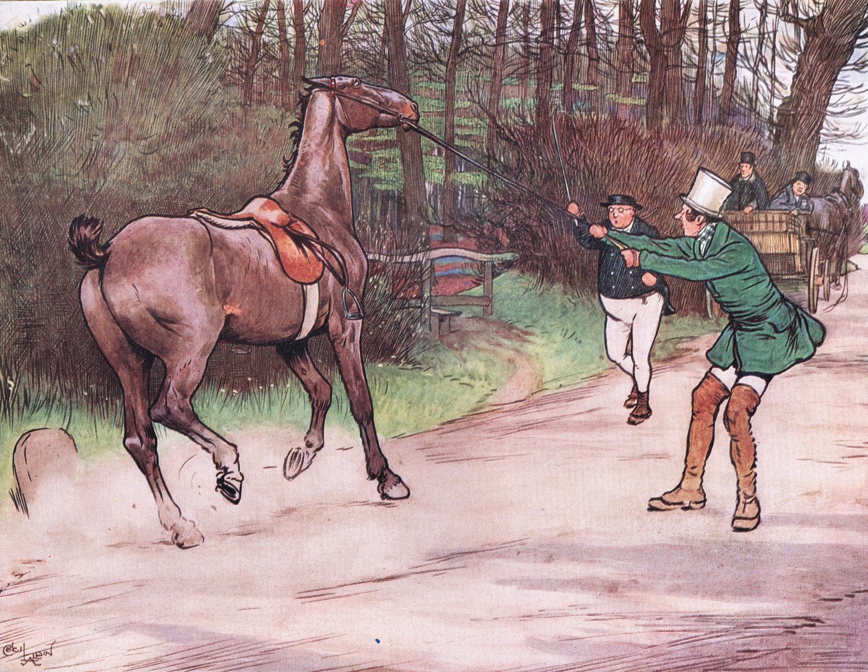 Mr Pickwick corse in suo aiuto da Cecil Charles Windsor Aldin