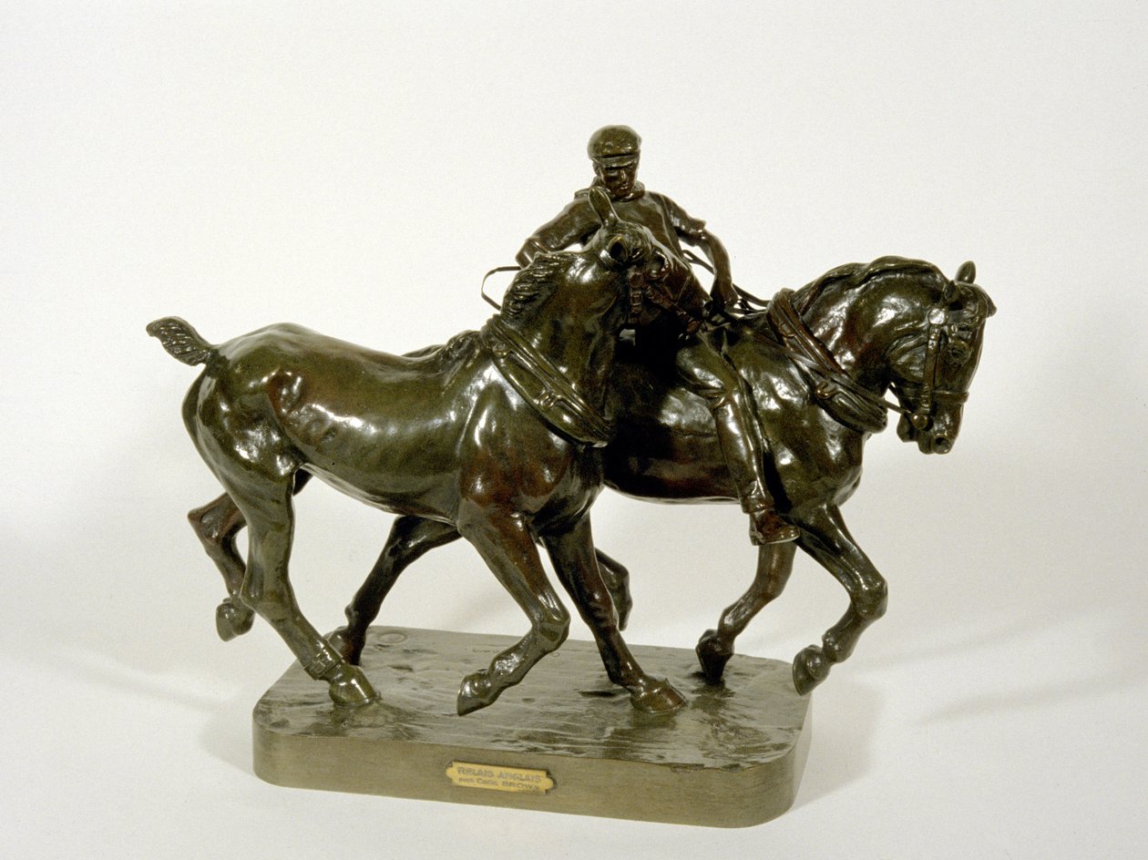 Coppia di cavalli da tiro (bronzo) da Cecil Brown