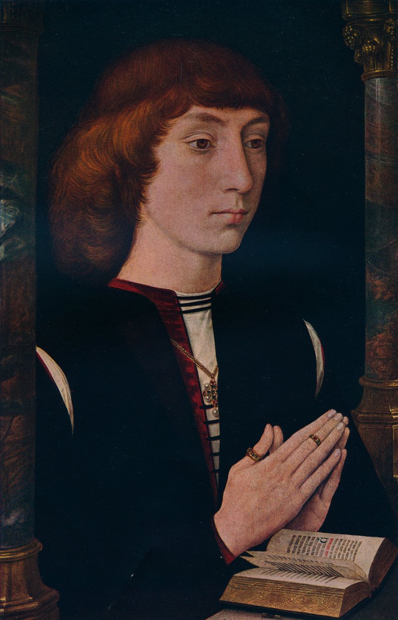 Un giovane in preghiera, c. 1475 da Cecil Reginald Grundy