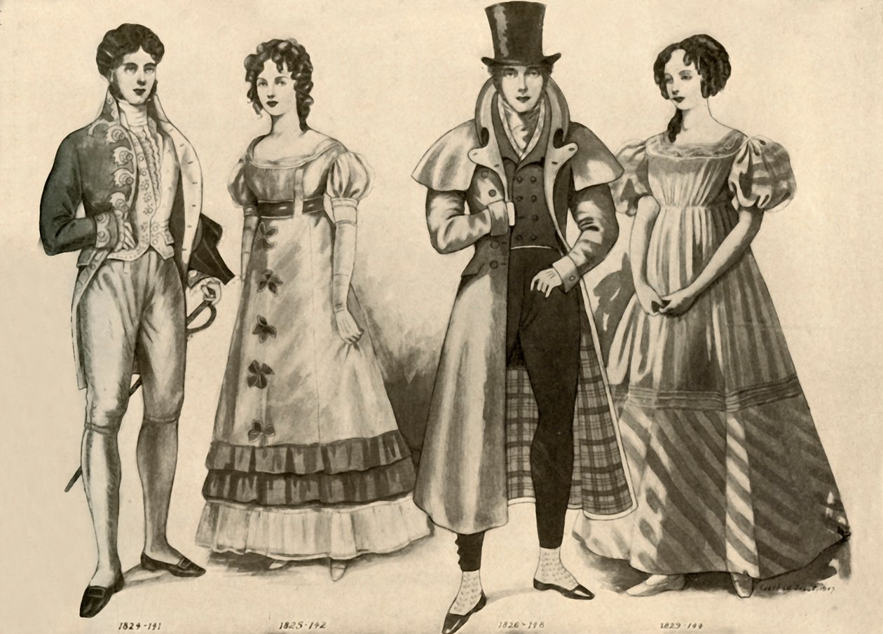 Abbigliamento dal 1824-1835, 1907, 1937 da Cecil W. Trout