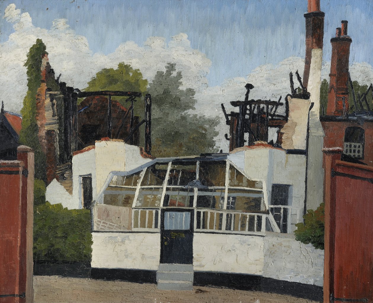 Scuola devastata, Dedham da Cedric Morris