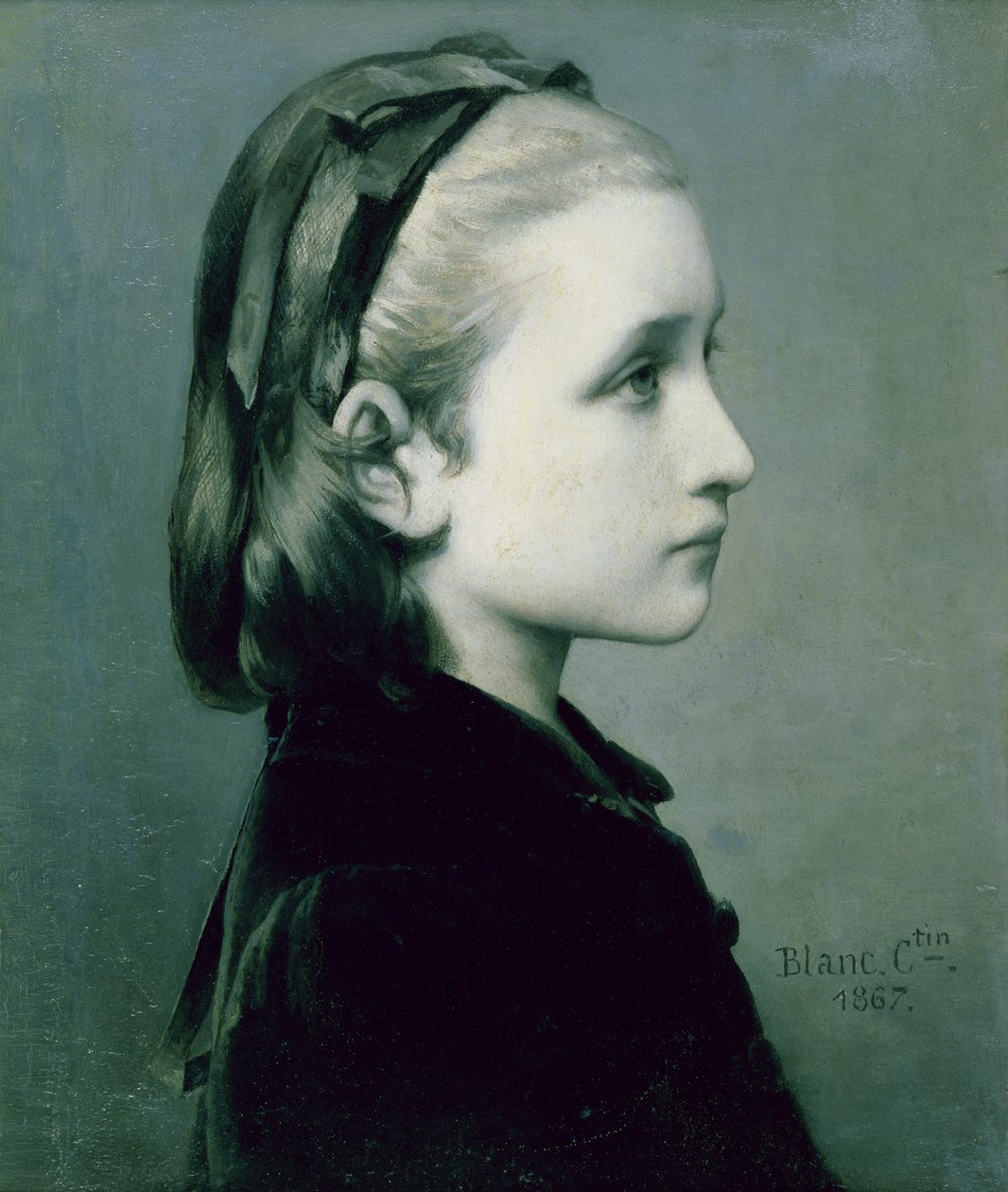 Testa di una Ragazza, 1867 da Celestin Blanc