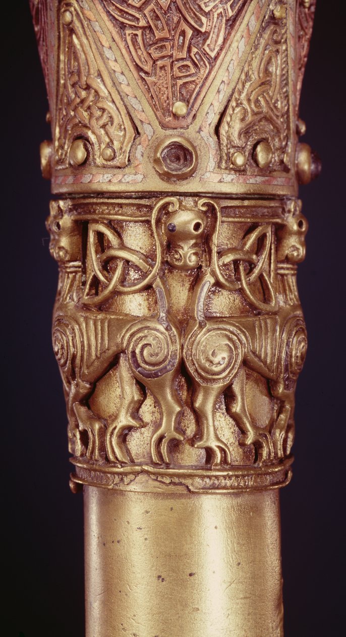 Baculo di Clonmacnoise, Contea di Offaly, Età Vichinga (dettaglio) da Celtic