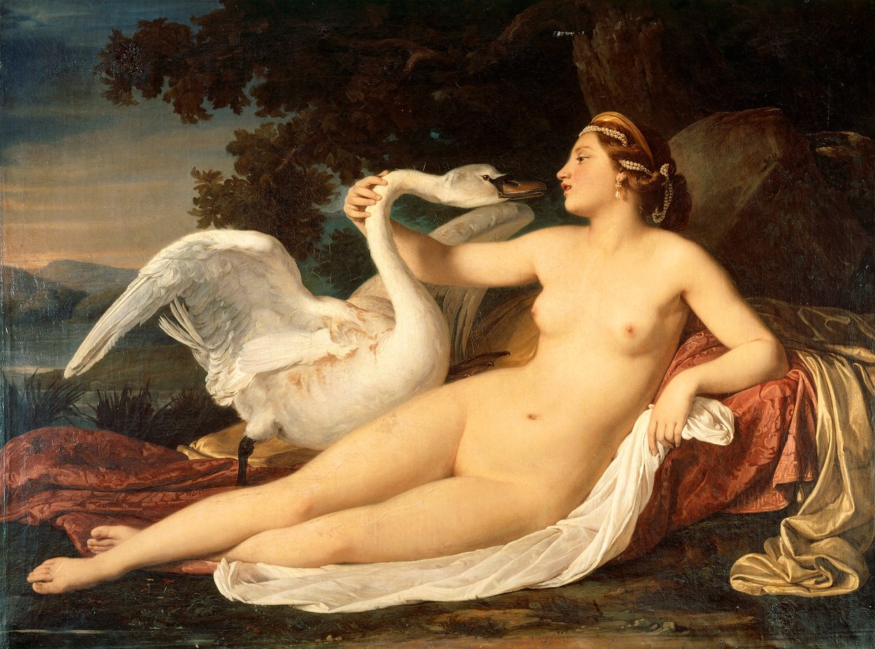 Leda e il cigno, di Cesare Mussini (1804-1879) da Cesare Mussini