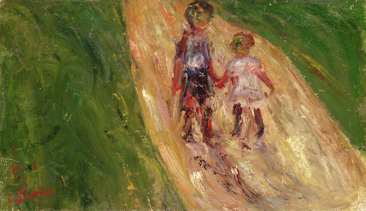 Due bambini su una strada da Chaim Soutine