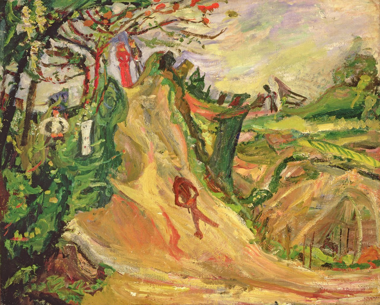 Collina con un Uomo sulla Strada da Chaim Soutine