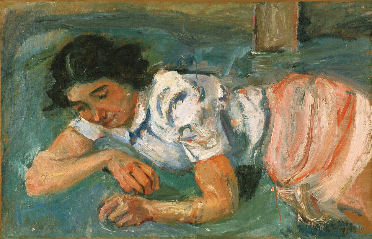 Giovane donna sdraiata sull