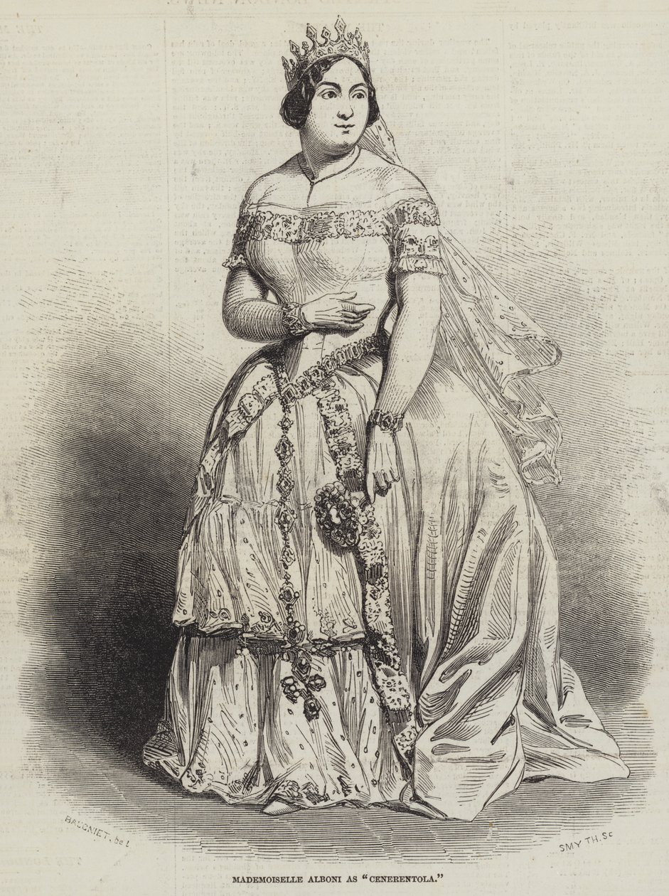 Mademoiselle Alboni come Cenerentola da Charles Baugniet