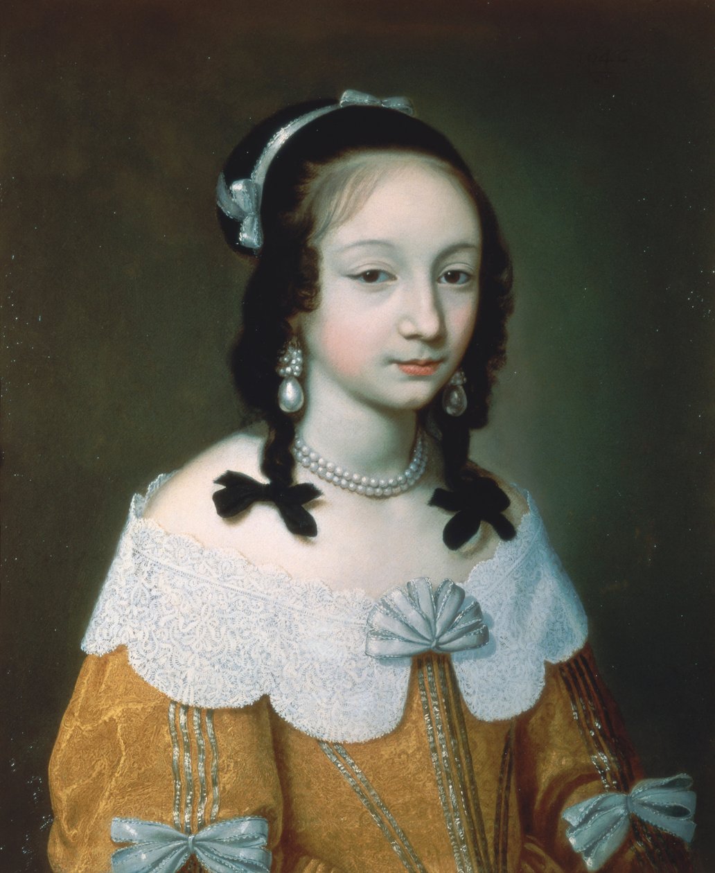 Ritratto di una signora con un vestito di seta gialla, 1646 da Charles Beaubrun