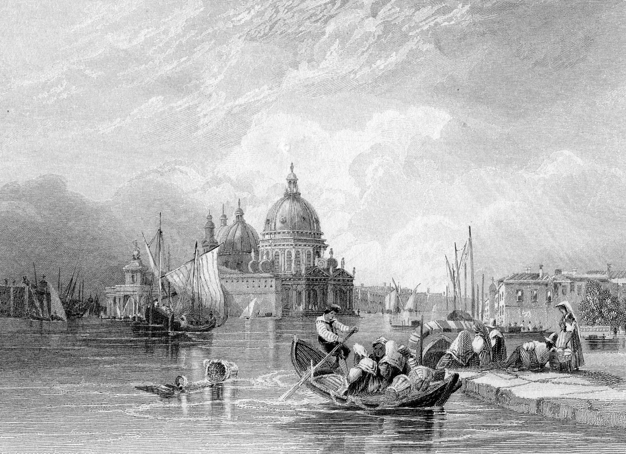 Il Canal Grande, Venezia, inciso da J. Thomas, c.1829 da Charles Bentley