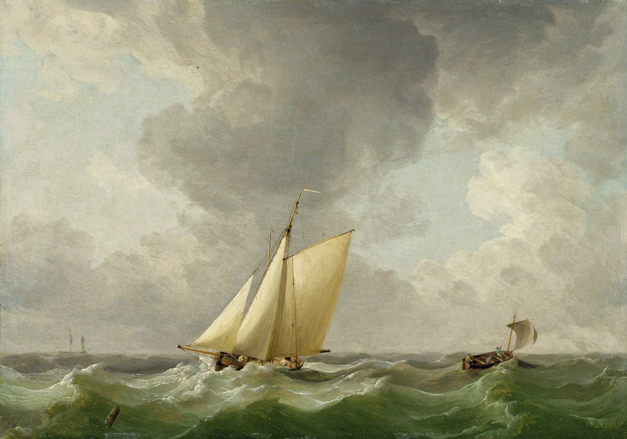 Un cutter in una forte brezza da Charles Brooking