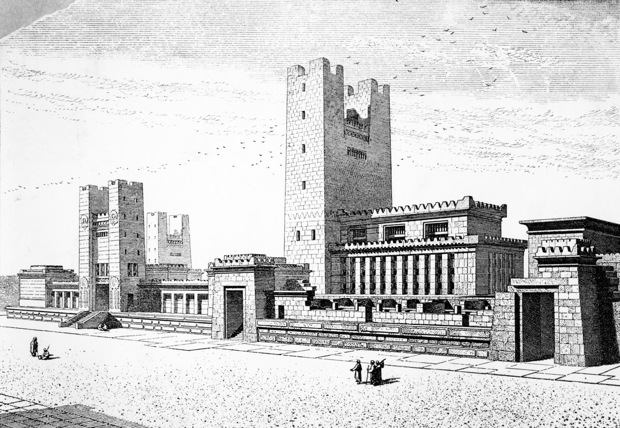Ricostruzione del Tempio di Salomone a Gerusalemme da Charles Chipiez