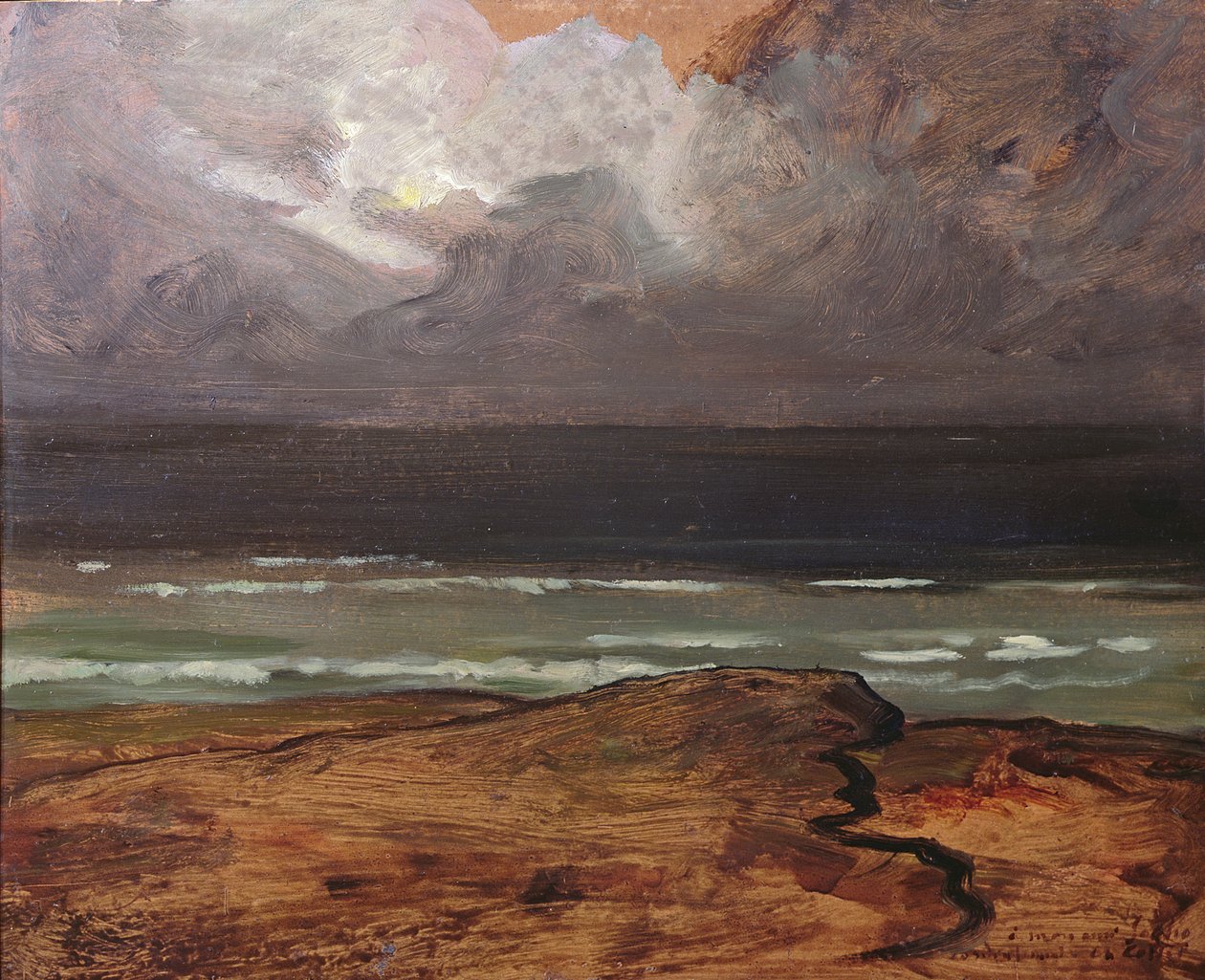 Tempesta in mare, Bretagna da Charles Cottet