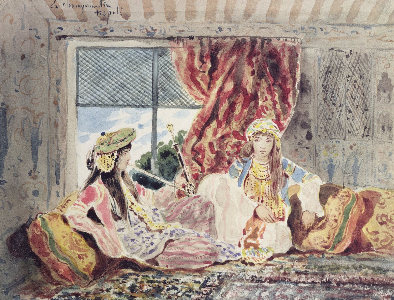 Tripoli, un harem da Charles Emile Callande de Champmartin