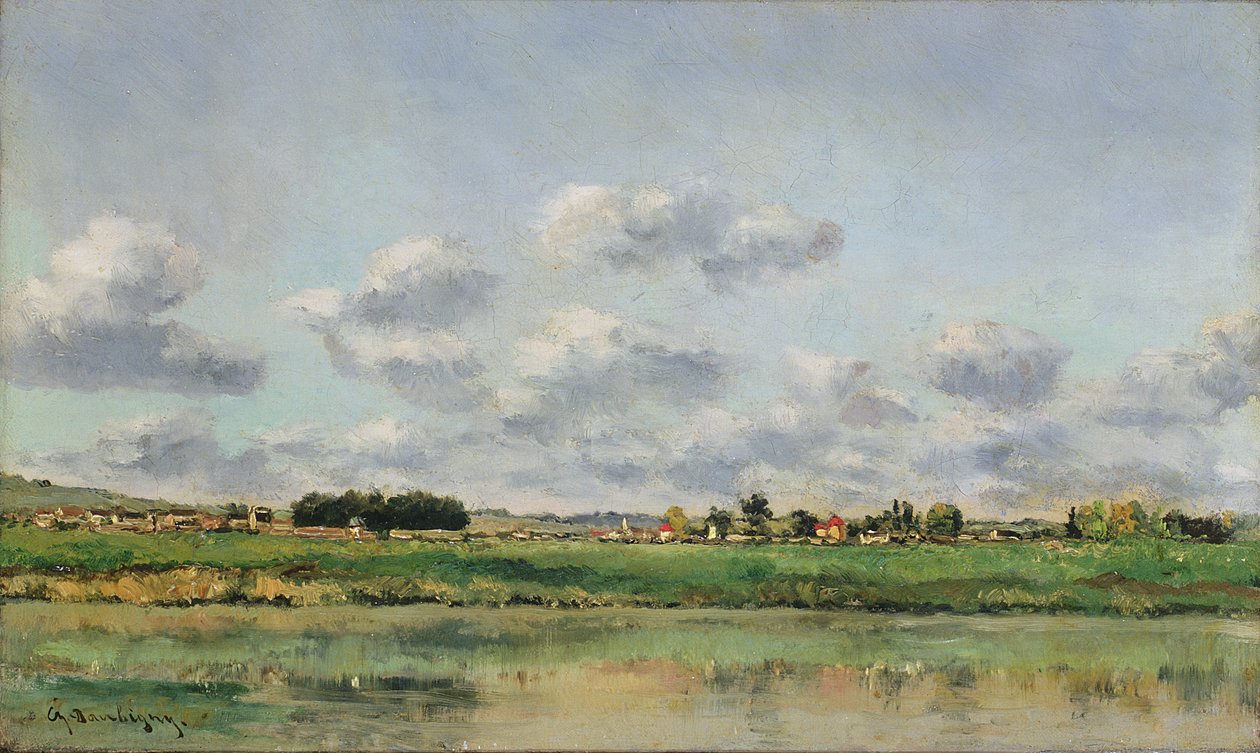 Sponde del Loing, fine 1860s da Charles Francois Daubigny