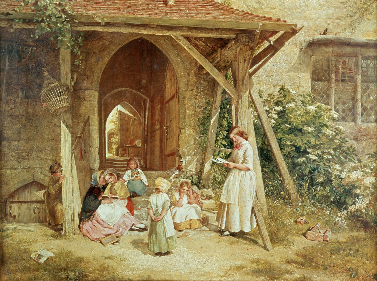 Giocare a scuola, 1857 da Charles James Lewis