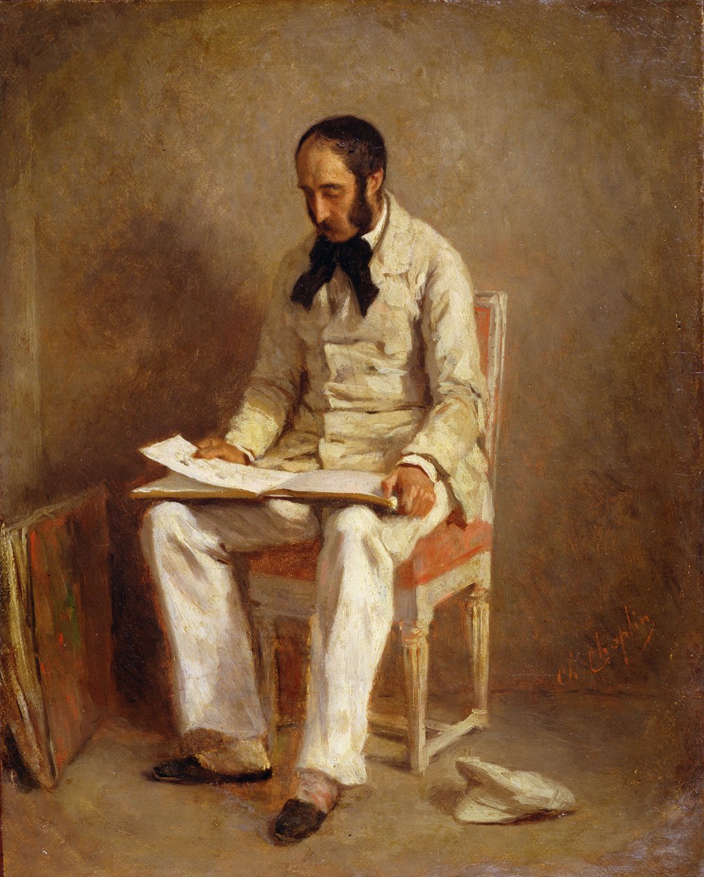 Ritratto di Ernest-Aime Feydeau (1821-73) da Charles Joshua Chaplin