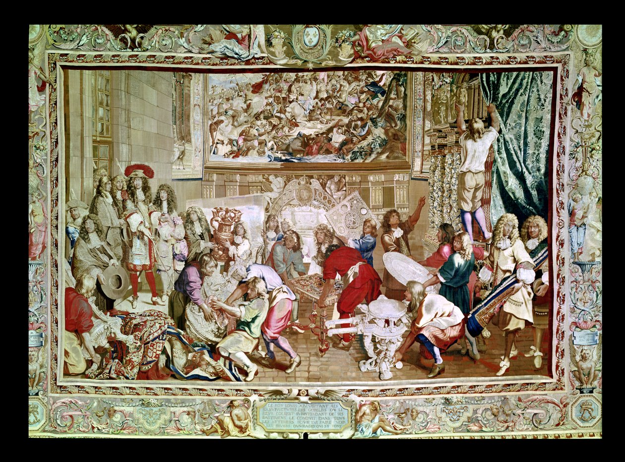 Luigi XIV (1638-1715) visita la fabbrica dei Gobelins, 15 ottobre 1667 da Charles Le Brun