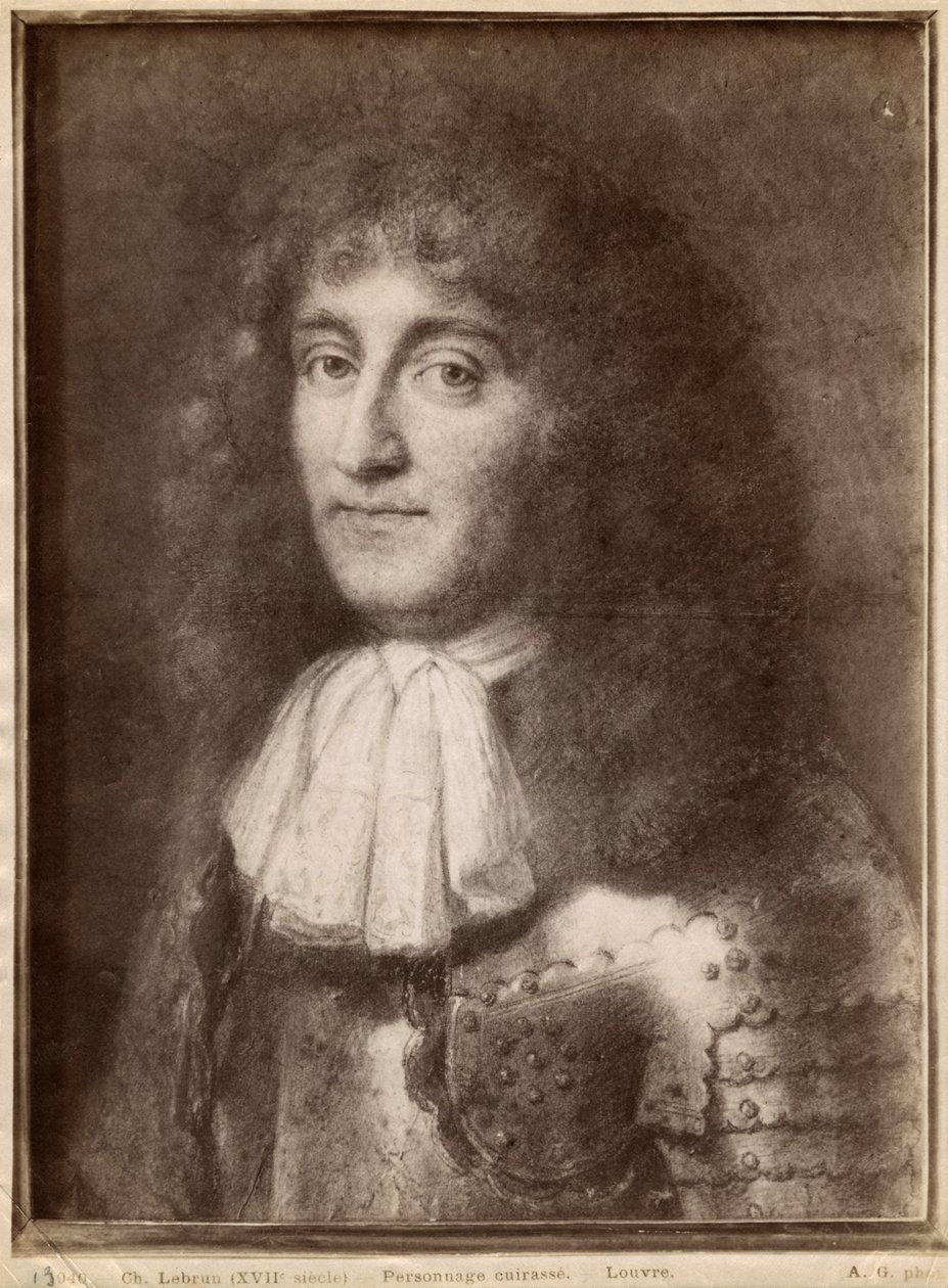 Ritratto di un uomo in armatura da Charles Le Brun