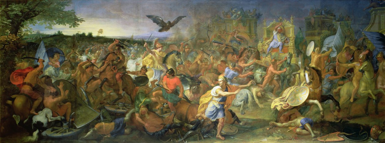 La battaglia di Arbela (o Gaugamela) 331 a.C. da Charles Le Brun