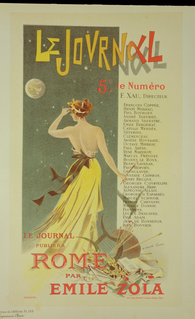 Riproduzione di un poster che pubblicizza la pubblicazione di 