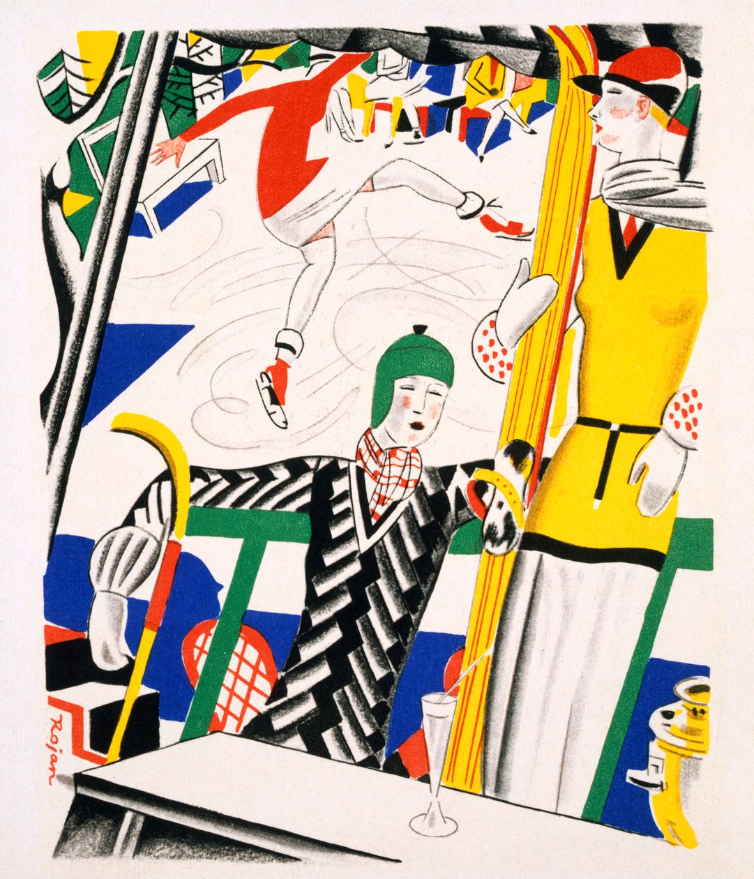 Slittino, c.1920 da Charles Martin
