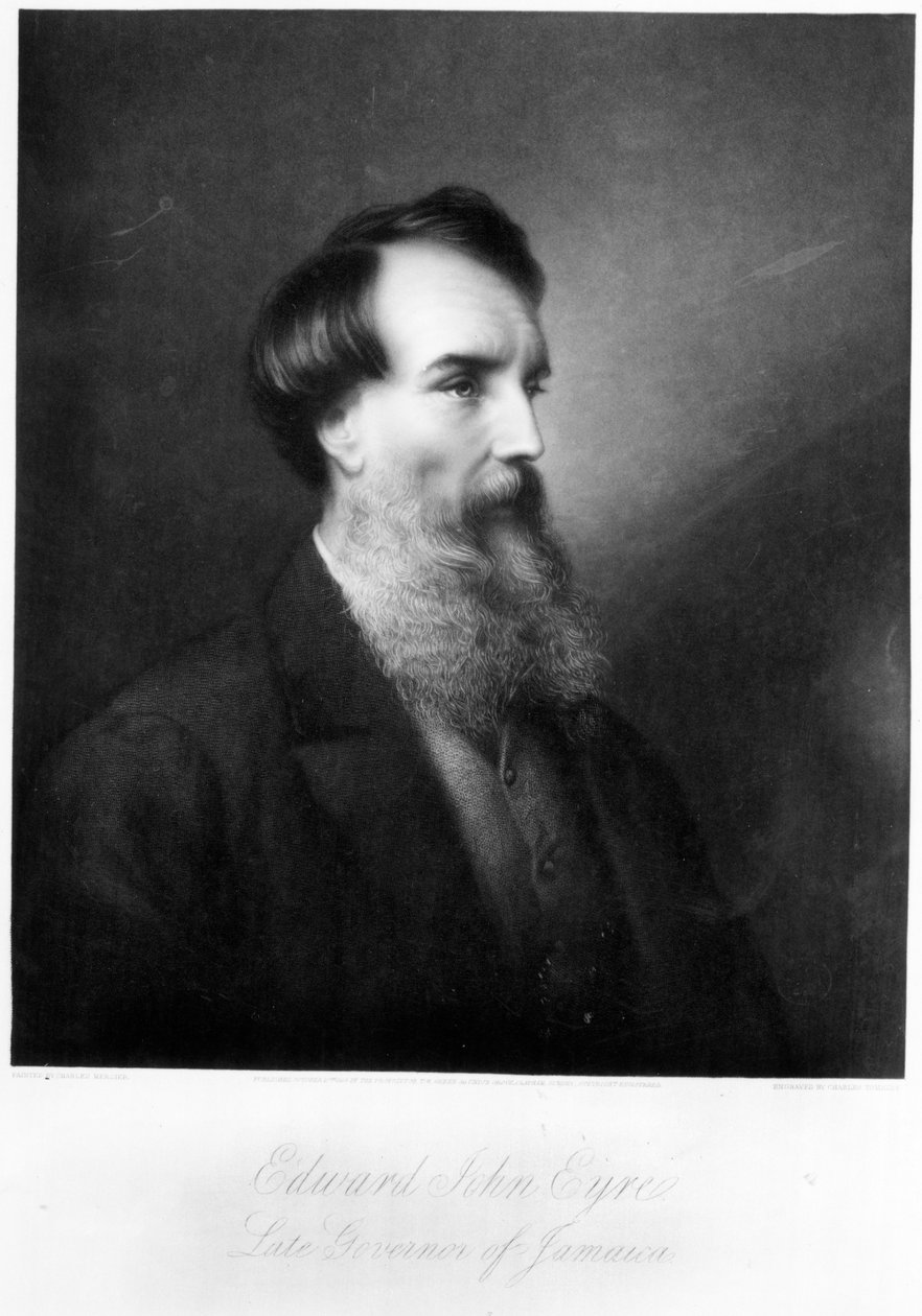 Edward John Eyre, inciso da Charles Algernon Tomkins, c.1901 da Charles Mercier