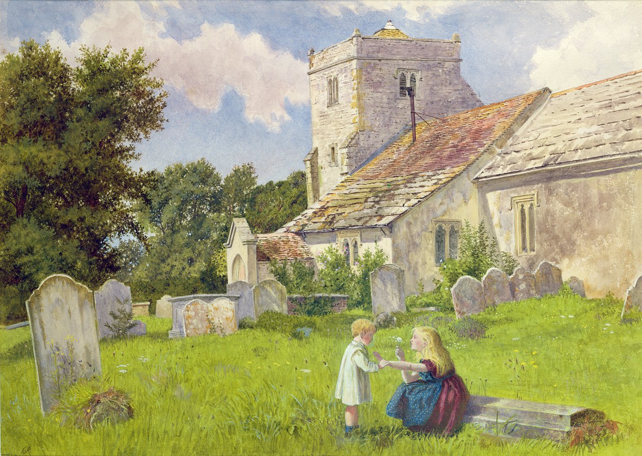 Bambini in un Cimitero da Charles Rossiter