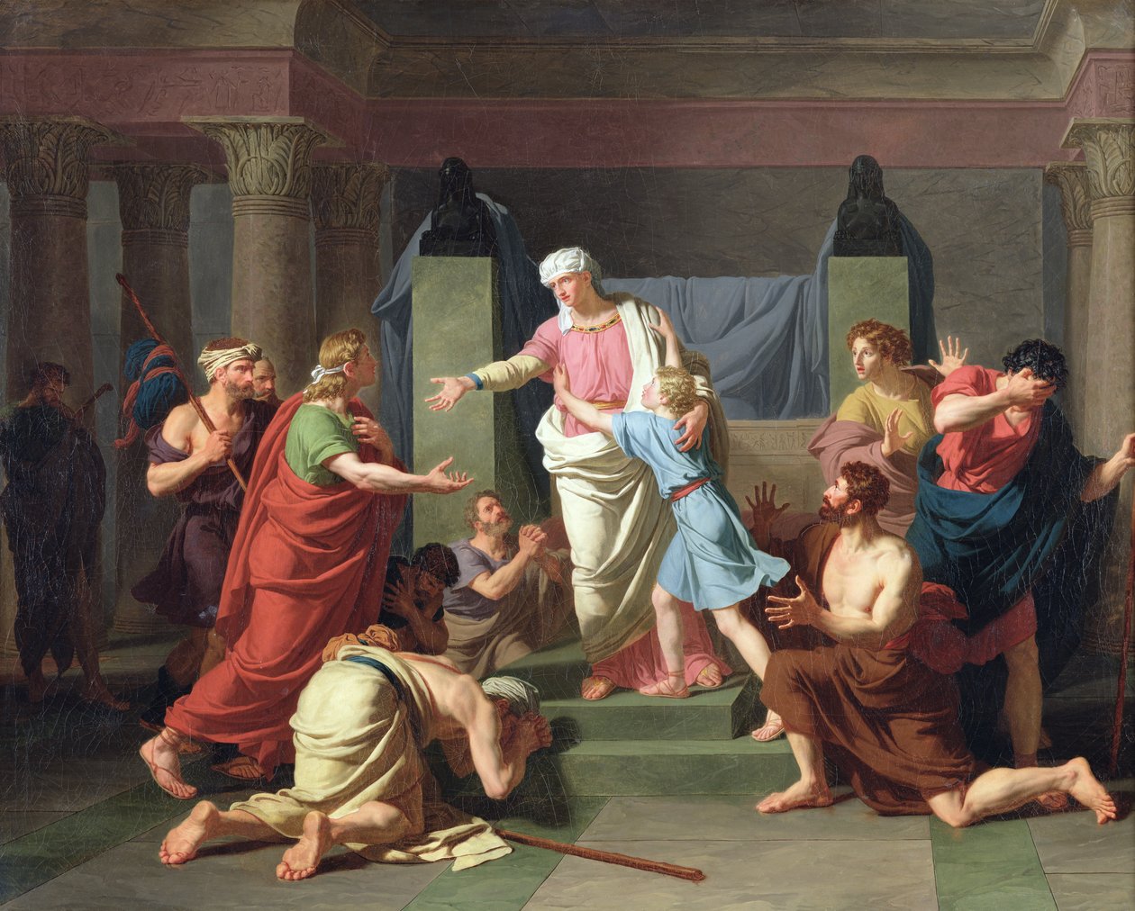 Giuseppe riconosciuto dai suoi fratelli, 1789 da Charles Thevenin
