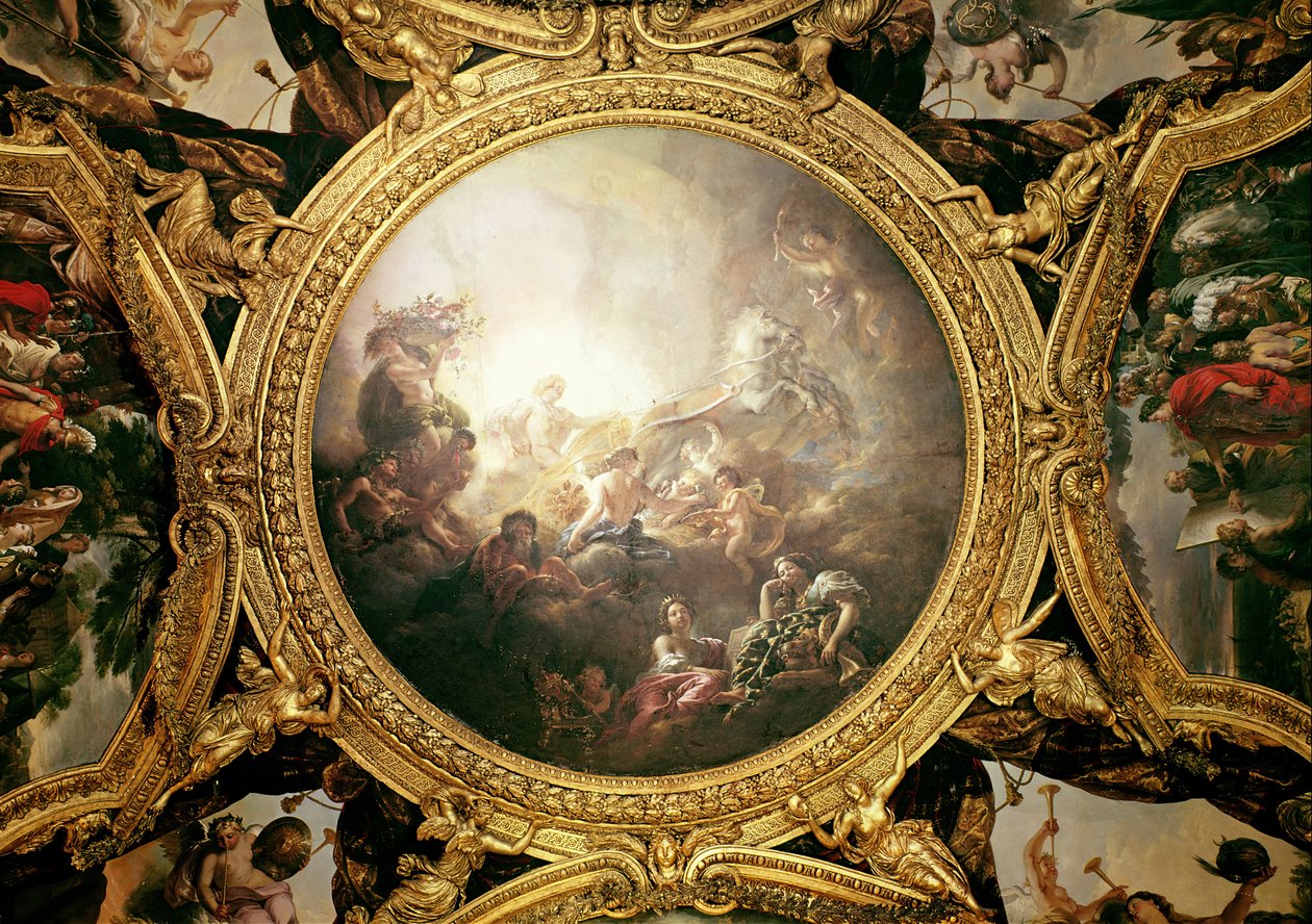 Il carro di Apollo, dipinto sul soffitto del Salone di Apollo da Charles de la Fosse