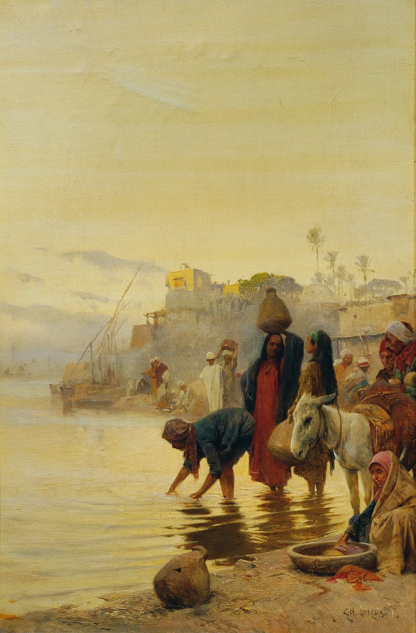 Lavandaie sul Nilo da Charles (Carl) Wilda