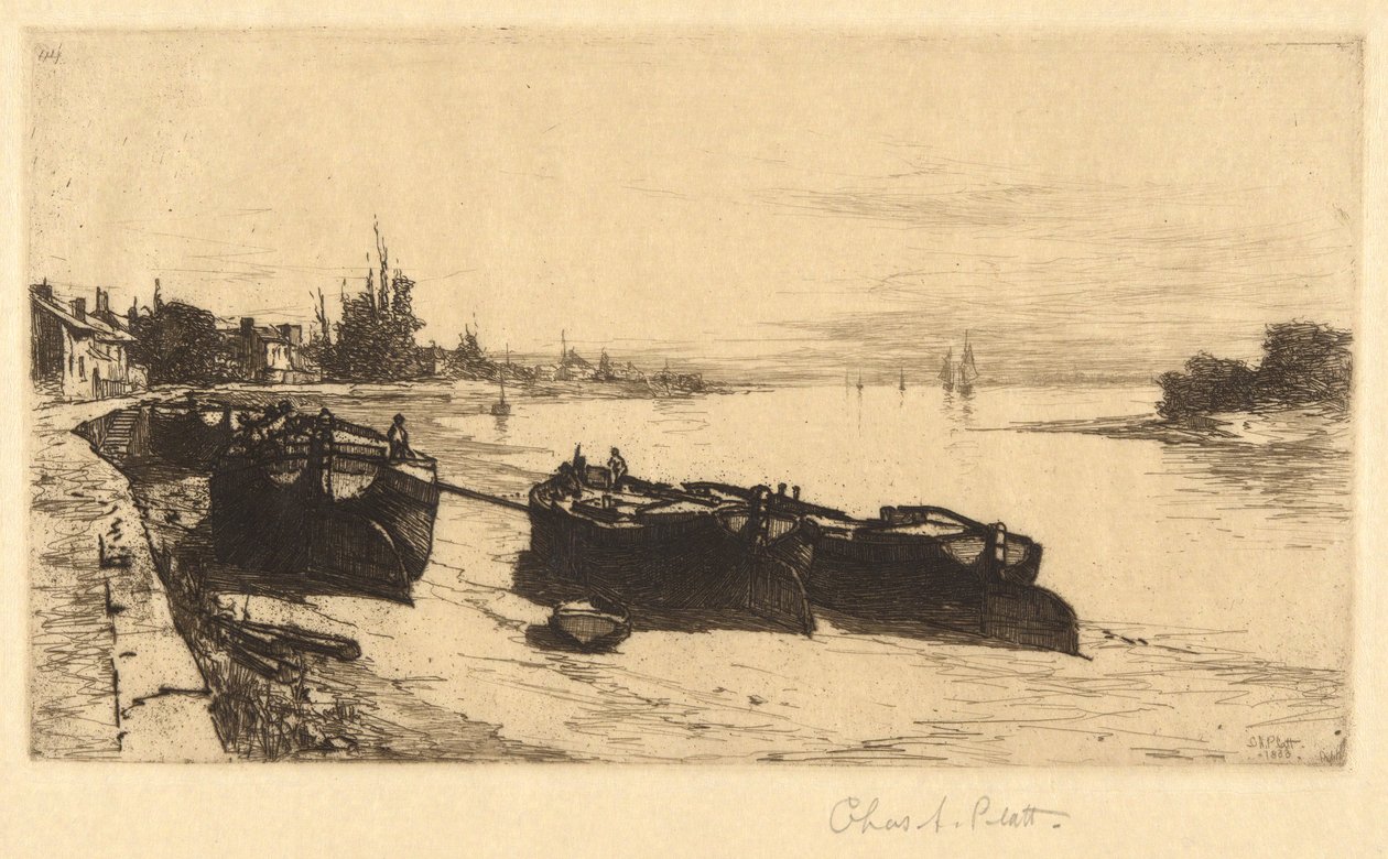 Barche di fango sul Tamigi da Charles A. Platt