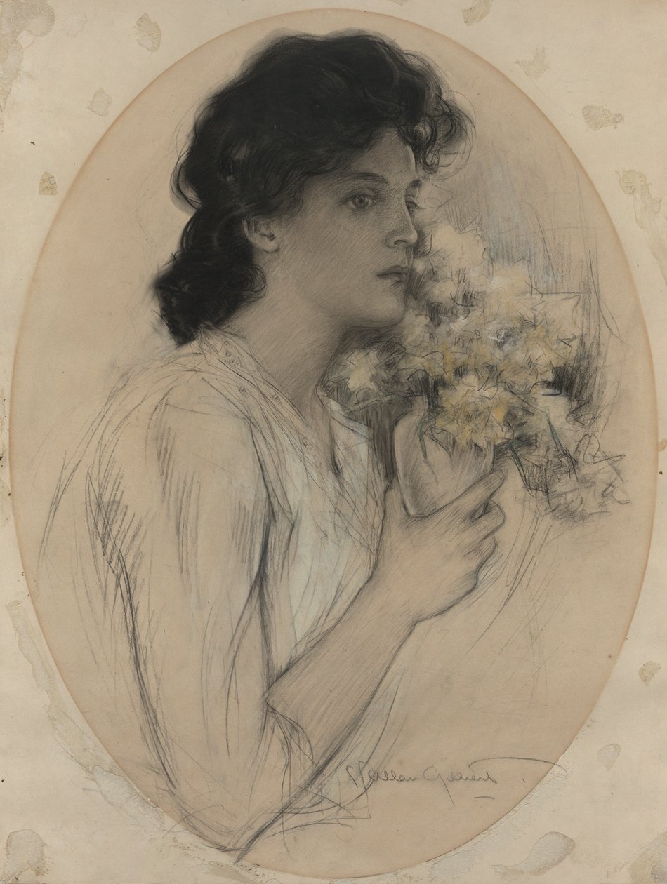 Ragazza con Fiori da Charles Allan Gilbert