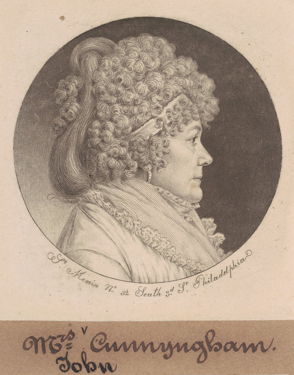 Signora Cunnyngham da Charles B. J. Févret de Saint Mémin