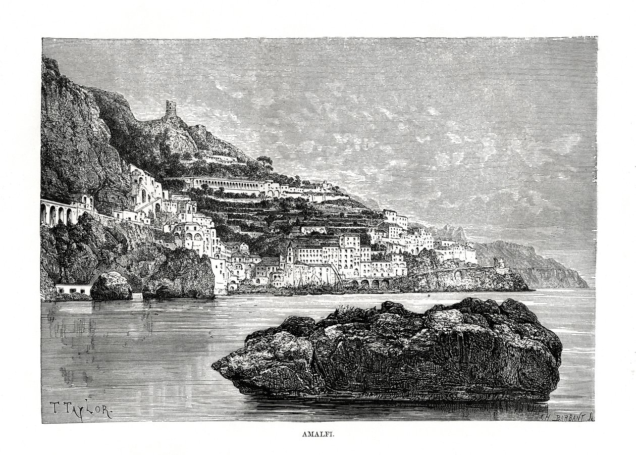 Amalfi, Italia, 1879 da Charles Barbant